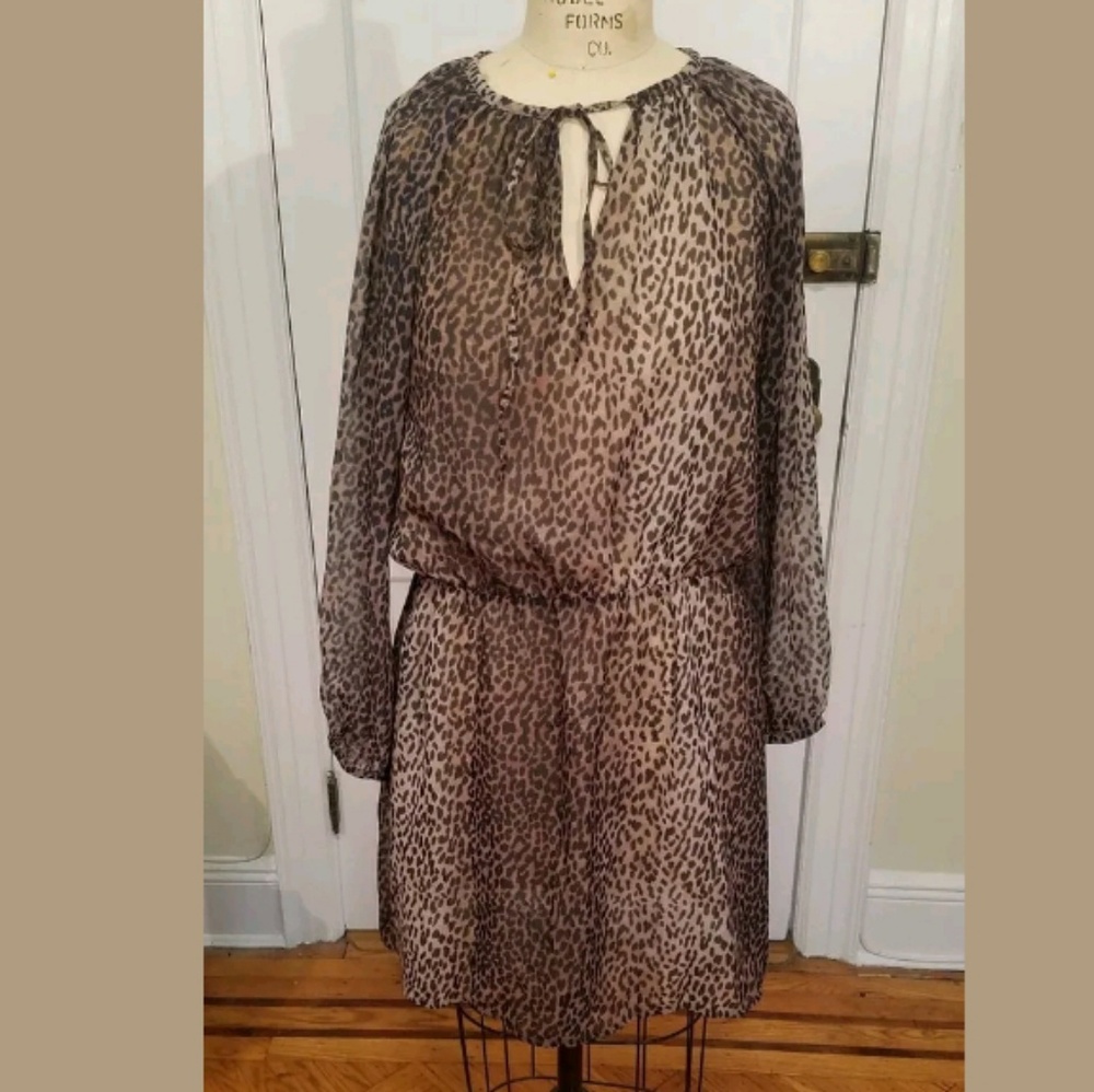 MNG by aitex leopard print dress size 8 NWT